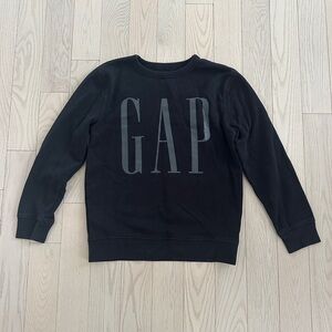 💥GAP Kids Black Logo Sweatshirt Boys size XL EUC